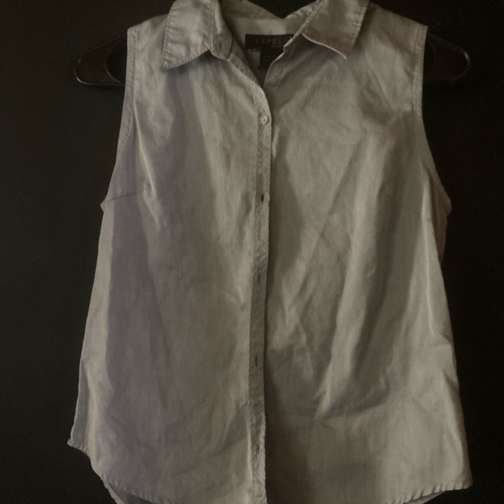 Express light grey sleeveless top size small